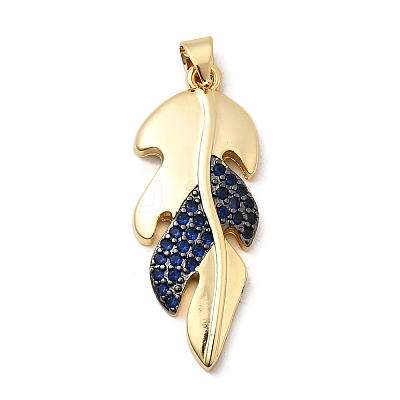 Brass Micro Pave Cubic Zirconia Pendants KK-I360-005G-1
