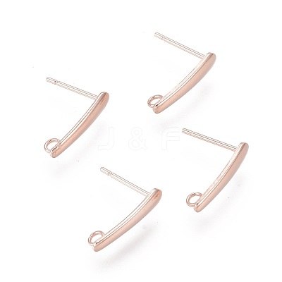 304 Stainless Steel Stud Earring Findings STAS-H436-22RG-1