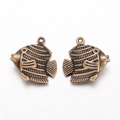 Fish Brass Pendants X-KK-L134-24AB-1