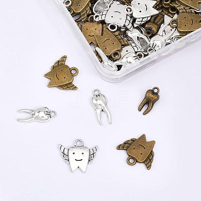 80Pcs 4 Style Alloy Pendants FIND-CA0006-59-1