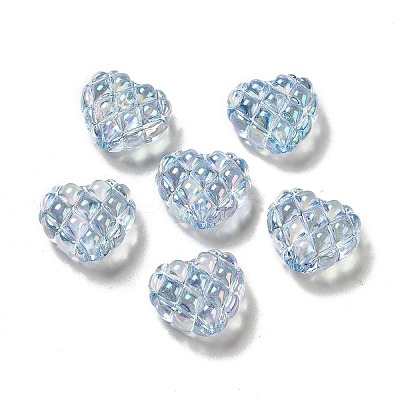 Transparent Acrylic Waffle Beads OACR-E016-01E-1