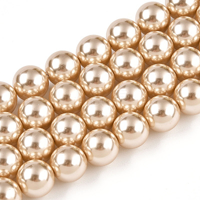 Glass Pearl Beads Strands X-HY-G002-01E-11-1