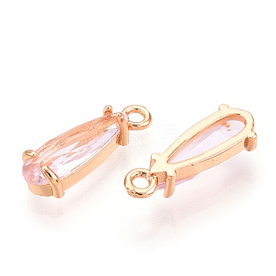 Faceted Glass Pendants GLAA-T010-004H-1