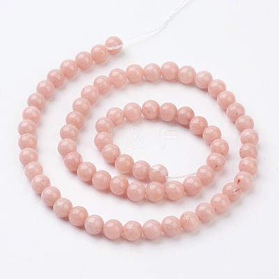 Natural Mashan Jade Round Beads Strands X-G-D263-6mm-XS22-1