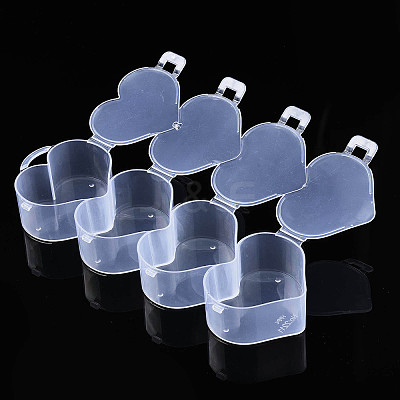 Heart Polypropylene(PP) Bead Storage Container LS-CON-N011-030-1