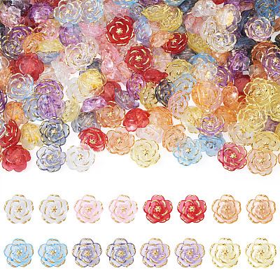 Camellia Transparency Acrylic Beads RESI-TA0004-27A-1