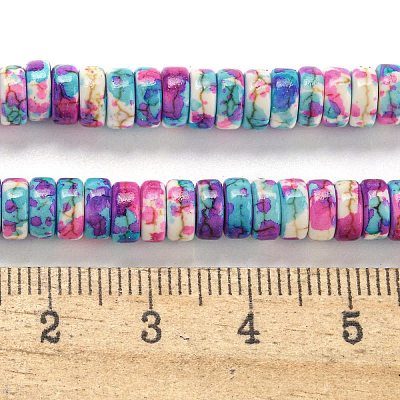 Baking Paint Synthetic Turquoise Beads Strands G-H060-02B-03-1