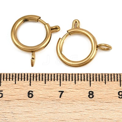 304 Stainless Steel Spring Ring Clasps STAS-B095-05G-G-1