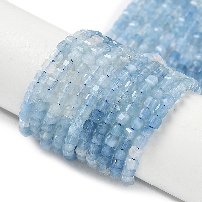 Natural Aquamarine Gradient Color Beads Strands G-G271-F01-3x3mm-1