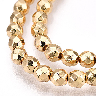 Electroplate Non-magnetic Synthetic Hematite Bead Strands G-Q465-16KC-1