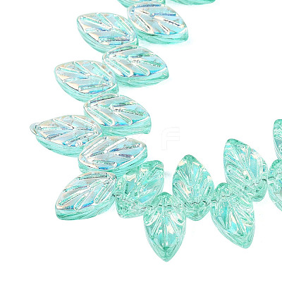 Electroplate Transparent Glass Beads Strands EGLA-N056-03A-10-1