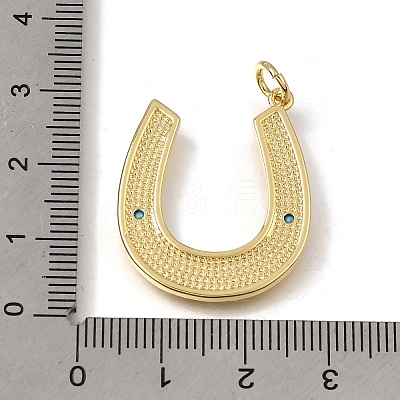 Brass Micro Pave Blue Cubic Zirconia Pendants KK-C262-31G-1