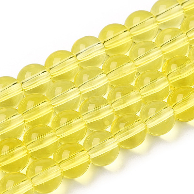 Transparent Glass Beads Strands GLAA-T032-T6mm-12-1