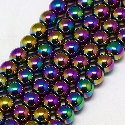 Electroplate Non-magnetic Synthetic Hematite Beads Strands G-J169A-3mm-05-1