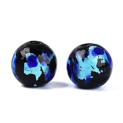 Handmade Silver Foil Glass Lampwork Beads LA-N049-01A-01-1