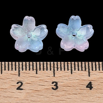 Dyed & Heated Glass Bead Caps GLAA-Z019-03R-1