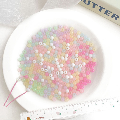 Opaque Acrylic Beads OACR-H038-22-1