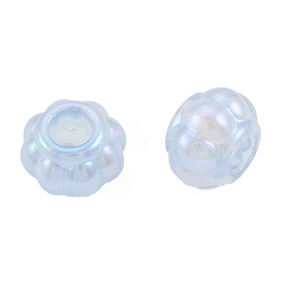 Electroplate Acrylic European Large Hole Beads OACR-N010-059-1