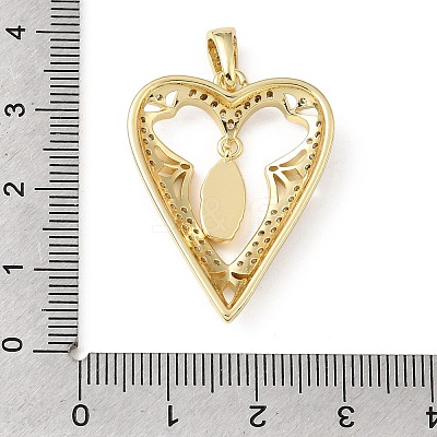 Religion Brass Micro Pave Clear Cubic Zirconia Pendants KK-E799-01A-G-1