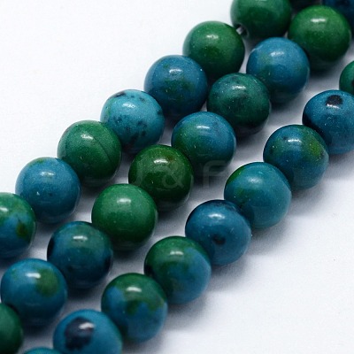 Synthetic Chrysocolla Beads Strands X-G-I199-34-4mm-1