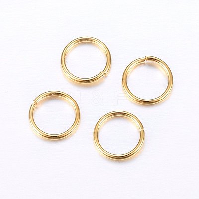 304 Stainless Steel Open Jump Rings X-STAS-O098-01G-16-1