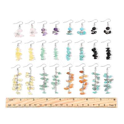 24Pair 316 Surgical Stainless Steel Dangle Earrings EJEW-FS00057-1