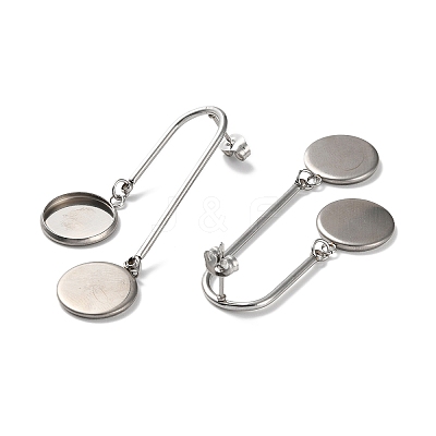 Non-Tarnish 304 Stainless Steel Stud Earring Findings STAS-P328-11P-1