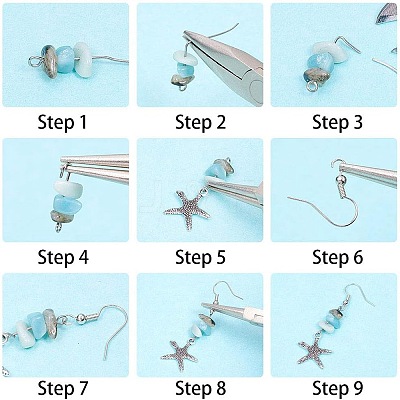 DIY Ocean Theme Earring Making DIY-SC0008-63-1