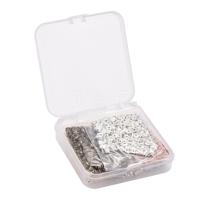 500Pcs 5 Style Brass Ear Nuts KK-LS0001-21-1