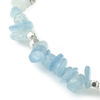Natural Mixed Gemstone Chips Beaded Stretch Bracelets Set BJEW-TA00361-1