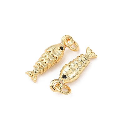 Brass Micro Pave Cubic Zirconia Pendants KK-D019-01A-G-1