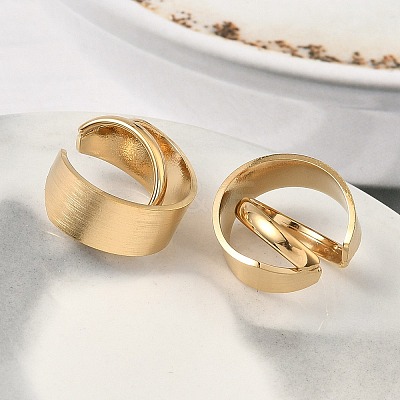 304 Stainless Steel C-Shaped Cuff Earrings EJEW-K268-61G-1
