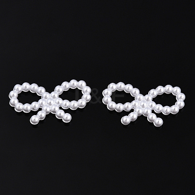 Rainbow ABS Plastic Imitation Pearl Links OACR-T015-01-14-1
