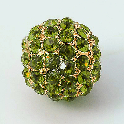 Alloy Rhinestone Beads RB-A034-10mm-A09G-1