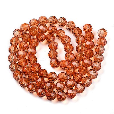 Baking Paint Transparent Glass Beads Strands DGLA-A035-T10mm-A04-1
