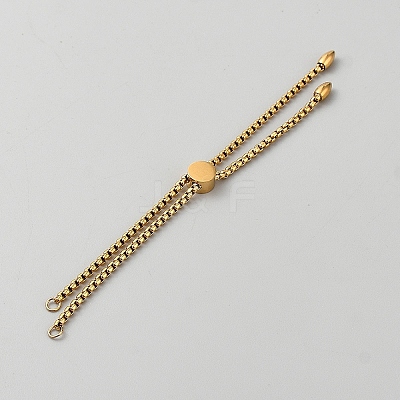 Stainless Steel Box Chain Slider Bracelet Makings BJEW-WH0012-86G-1