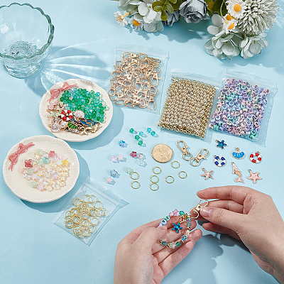 DIY Keychain Making Findings Kits DIY-BM0002-84-1
