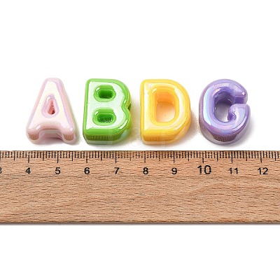 UV Plating Opaque Acrylic European Beads AC-CBA7F73-01-1