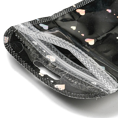 Rectangle Glitter Holographic Plastic Yin-yang Zip Top Gift Bags OPP-E004-01A-B01-1