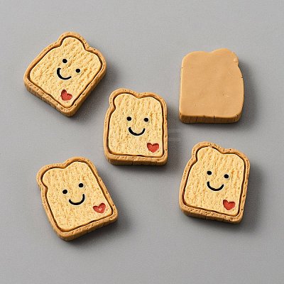 Opaque Resin Cabochons CRES-WH0010-035G-1