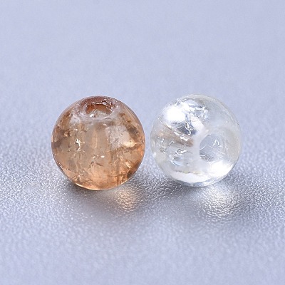 Baking Paint Crackle Glass Beads DGLA-X0006-4mm-12-1
