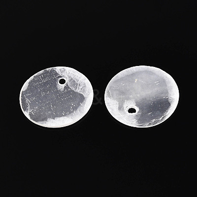 Natural Capiz Shell Disc Charms BSHE-T014-03-1