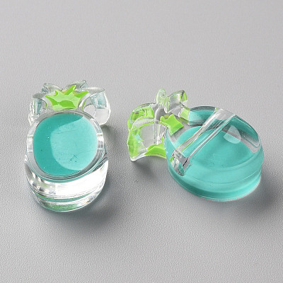 Transparent Enamel Acrylic Beads TACR-S155-002G-1
