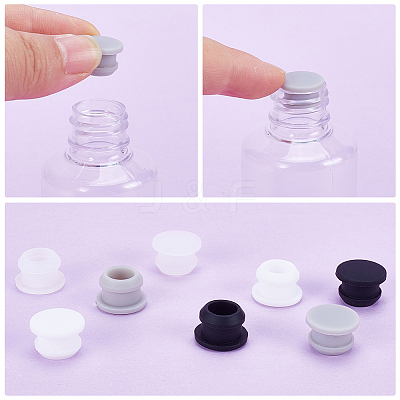 32Pcs 4 Colors Silicone Bottle Seal Plug AJEW-GF0008-08C-1