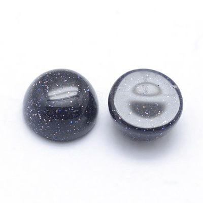 Synthetic Blue Goldstone Cabochons X-G-P393-R22-6mm-1