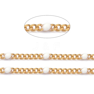 Ion Plating(IP) 304 Stainless Steel Enamel Curb Chains CHS-P013-01G-11-1