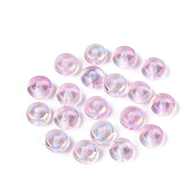 Baking Paint Electroplate Transparent Glass Beads EGLA-Q141-01A-A05-1
