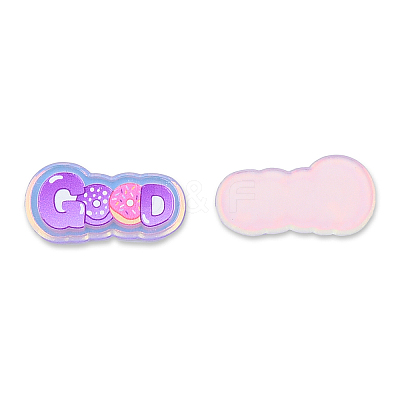 Plate Transparent Acrylic Cabochons OACR-N135-20-1