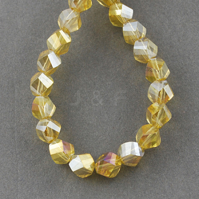 Electroplate Glass Beads Strands EGLA-R031-4mm-13-1