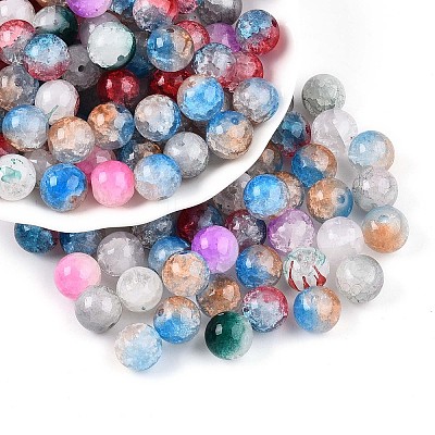 Baking Paint Imitation Jade Glass Beads DGLA-S115-10mm-MY-1
